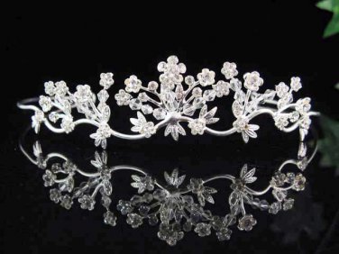 Wedding Silver Tiara;Bridal headpiece;Rhinestone Dancer Opera Tiara;Bridesmaid Tiaras#7273