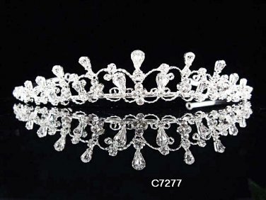 Wedding Silver Tiara;Bridal headpiece;Rhinestone Dancer Opera Tiara;Bridesmaid Tiaras#7277