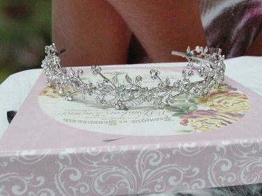 New Floral Dancer Opera regal ;Wedding Silver Tiara;Bridal headpiece;Bridesmaid Tiaras#2016