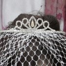 Dancer Opera Tiara;Wedding Silver Tiara;Bridal headpiece;Rhinestone Bridesmaid Tiaras#1301