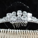 Dancer Opera Tiara;Wedding Silver Tiara;Bridal headpiece;Rhinestone Bridesmaid Tiaras#4719