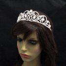 Dancer Opera Tiara;Wedding Silver Tiara;Bridal headpiece;Rhinestone Bridesmaid Tiaras#5756
