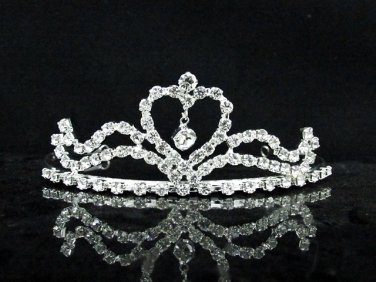 Dancer Opera Tiara;Wedding Silver Tiara;Bridal headpiece;Rhinestone Bridesmaid Tiaras#9015