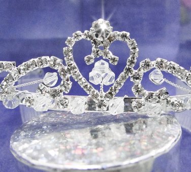 Dancer Opera Tiara;Wedding Silver Tiara;Bridal headpiece;Rhinestone Bridesmaid Tiaras#9017