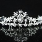 Dancer Opera Tiara;Wedding Silver Tiara;Bridal headpiece;Rhinestone Bridesmaid Tiaras#9046