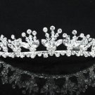 Dancer Opera Tiara;Wedding Silver Tiara;Bridal headpiece;Rhinestone Bridesmaid Tiaras#9051