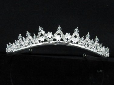 Dancer Opera Tiara;Wedding Silver Tiara;Bridal headpiece;Rhinestone Bridesmaid Tiaras#9235