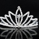 Dancer Opera Tiara;Wedding Silver Tiara;Bridal headpiece;Rhinestone Bridesmaid Tiaras#527