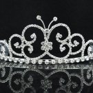 Dancer Opera Tiara;Elegance Bridesmaid Imperial;Wedding Silver Tiara;Bridal headpiece#8980