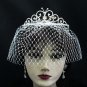 Dancer Opera Tiara;Elegance Bridesmaid Imperial;Wedding Silver Tiara;Bridal headpiece#8980