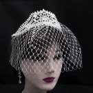 Dancer Opera Tiara;Elegance Bridesmaid Imperial;Wedding Silver Tiara;Bridal headpiece#6868