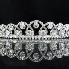 Dancer Opera Tiara;Elegance Bridesmaid Imperial;Wedding Silver Tiara;Bridal headpiece#163