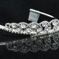 Dancer Opera Tiara;Elegance Bridesmaid Imperial;Wedding Silver Tiara;Bridal headpiece#163