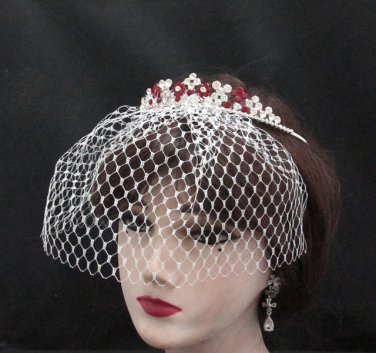 Dancer Opera Tiara;Elegance Bridesmaid Imperial;Wedding Silver Tiara;Bridal headpiece#164r