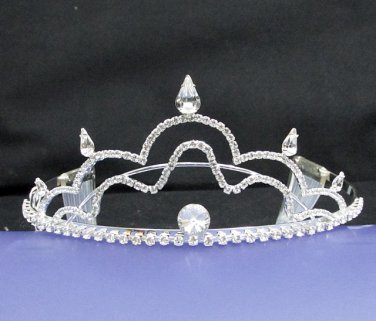Fancy Silver Regal ;Dancer Opera Tiara;Wedding Silver Tiara;Bridal headpiece#2476