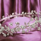 Fancy Floral Headband ;Dancer Opera Tiara;Wedding Silver Tiara;Bridal headpiece#2016