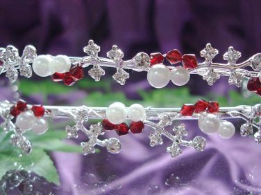 Elegance Headpiece;Dancer Opera Tiara;Wedding Silver Tiara;Bridal imperial#4054