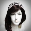 Elegance Headpiece;Dancer Opera Tiara;Wedding Silver Tiara;Bridal imperial#760