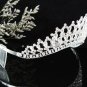 Elegance Headpiece;Dancer Opera Tiara;Wedding Silver Tiara;Bridal imperial#760