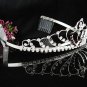 Elegance Headpiece;Dancer Opera Tiara;Wedding Silver Tiara;Bridal imperial#960R