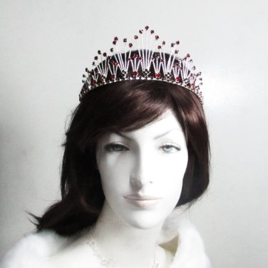 Huge Elegance Headpiece;Opera Tiara;Wedding Silver Tiara;Bridal imperial#490r