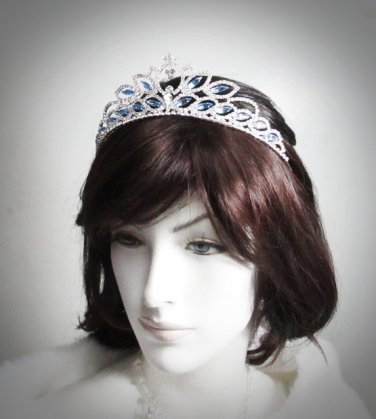 Dancer Opera Tiara;Delicate Headpiece;Wedding Silver Tiara;Bridal imperial#1170B