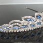 Dancer Opera Tiara;Delicate Headpiece;Wedding Silver Tiara;Bridal imperial#1170B