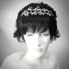 Elegance Headpiece;Dancer Opera Tiara;Wedding Silver Tiara;Bridal imperial#1875