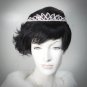Elegance Headpiece;Dancer Opera Tiara;Wedding Silver Tiara;Bridal imperial#1079