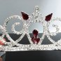 Silver Fancy Headpiece;Dancer Opera Tiara;Wedding Silver Tiara;Bridal imperial#1069