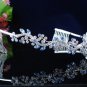 Silver Fancy Headband;Dancer Opera Tiara;Wedding Silver Tiara;Bridal imperial#46B