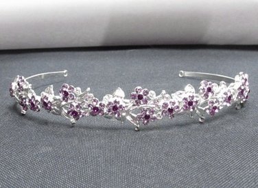 Silver Fancy Headband;Dancer Opera Tiara;Wedding Silver Tiara;Bridal imperial#697pu