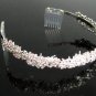 Silver Fancy Headband;Dancer Opera Tiara;Wedding Silver Tiara;Bridal imperial#701S