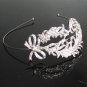 Silver Fancy Headband;Dancer Opera Tiara;Wedding Silver Tiara;Bridal imperial#1260