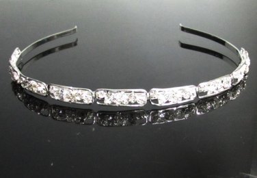 Silver Fancy Headband;Dancer Opera Tiara;Wedding Silver Tiara;Bridal imperial#3152S