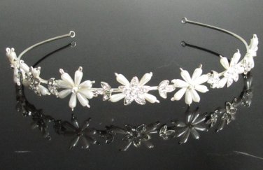 Fancy Silver Headband;Dancer Opera Tiara;Wedding Silver Tiara;Bridal imperial#1207