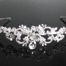 Fancy Silver Headband;Dancer Opera Tiara;Wedding Silver Tiara;Bridal imperial#1255