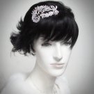 Fancy Silver Headband;Dancer Opera Tiara;Wedding Silver Tiara;Bridal imperial#1260