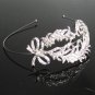Fancy Silver Headband;Dancer Opera Tiara;Wedding Silver Tiara;Bridal imperial#1260