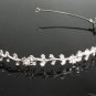 Fancy Silver Headband;Dancer Opera Tiara;Wedding Silver Tiara;Bridal imperial#1127