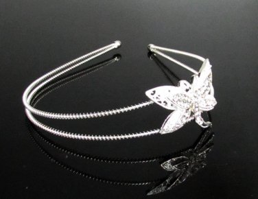 Fancy Silver Headband;Dancer Opera Tiara;Wedding Silver Tiara;Bridal imperial#997