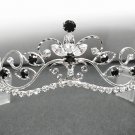 Fancy Silver Headband;Dancer Opera Tiara;Wedding Silver Tiara;Bridal imperial#11bk