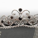 Fancy Silver Headband;Dancer Opera Tiara;Wedding Silver Tiara;Bridal imperial#11pu