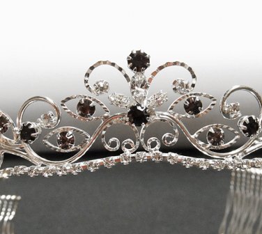 Fancy Silver Headband;Dancer Opera Tiara;Wedding Silver Tiara;Bridal imperial#11pu