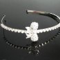 Fancy Silver Headband;Dancer Opera Tiara;Wedding Silver Tiara;Bridal imperial#1038