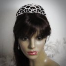 Silver Fancy Headpiece;Dancer Opera Tiara;Wedding Silver Tiara;Bridal imperial#1293