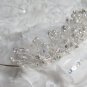 Fancy Silver Headpiece;Dancer Opera Tiara;Wedding Silver Tiara;Bridal imperial#7783