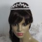 Fancy Silver Headpiece;Dancer Opera Tiara;Wedding Silver Tiara;Bridal imperial#8929