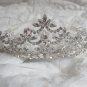 Elegance Headpiece;Dancer Opera Fancy Tiara;Wedding Silver Tiara;Bridal imperial#9427