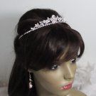 Fancy Silver Headpiece;Dancer Opera Tiara;Wedding Silver Tiara;Bridal imperial#10391